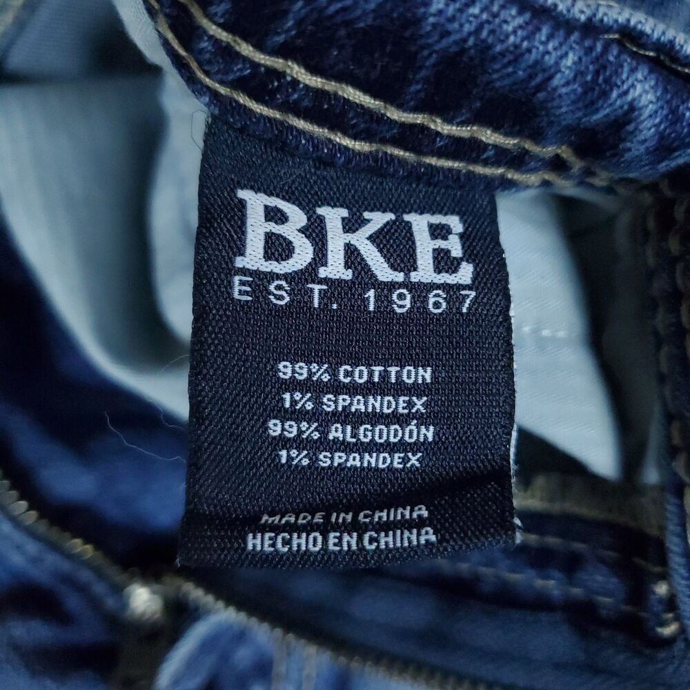 BKE Alec Skinny Jeans Mens 30x29 Blue Denim Stretch Distressed Faded Modern Fit - Picture 3 of 16